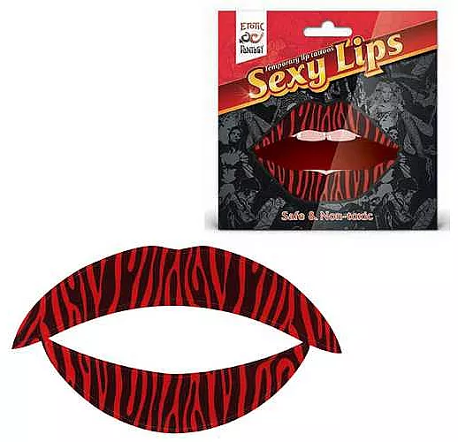 Lip Tattoo Тигровый красный