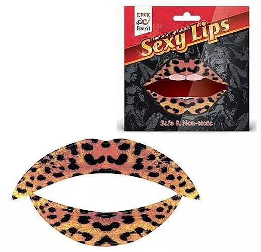 Lip Tattoo Леопардовый