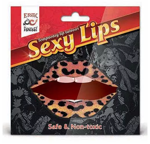 Lip Tattoo Леопардовый