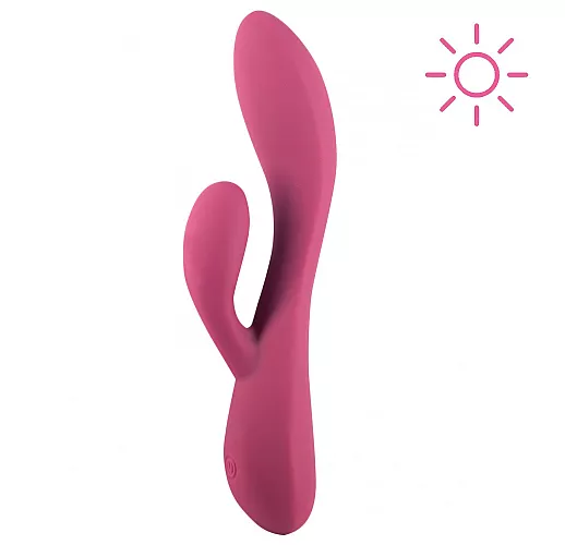 Фиолетовый вибратор-кролик Sunset "Rio" 10 режимов вибрации, Х2 стимуляция, IPX7, USB - 20 см.