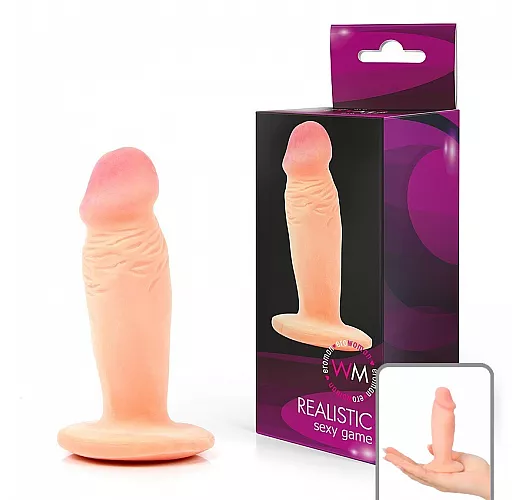 Телесный анальный фаллоимитатор Realistic из CyberSkin - 11 см.