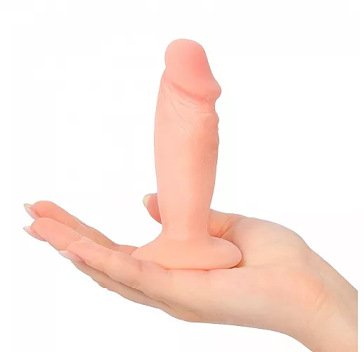 Телесный анальный фаллоимитатор Realistic из CyberSkin - 11 см.