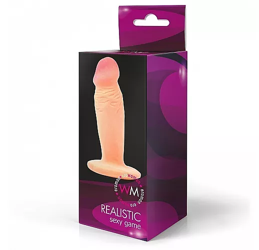 Телесный анальный фаллоимитатор Realistic из CyberSkin - 11 см.