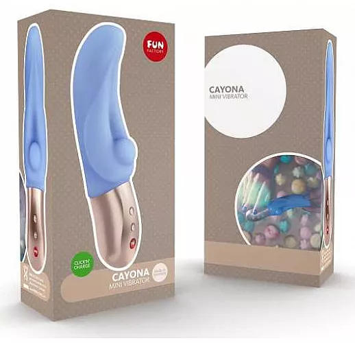 Голубой мини-вибратор CAYONA - 16 см.