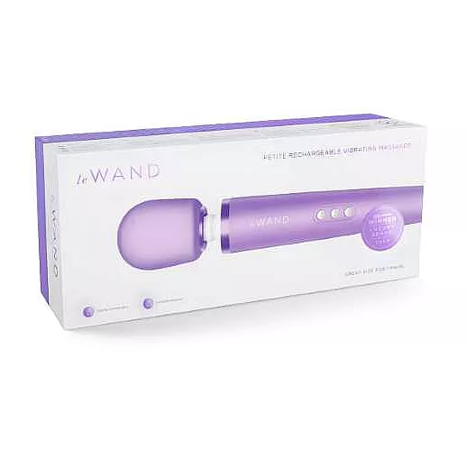 Фиолетовый жезловый мини-вибратор Le Wand c 6 режимами вибрации