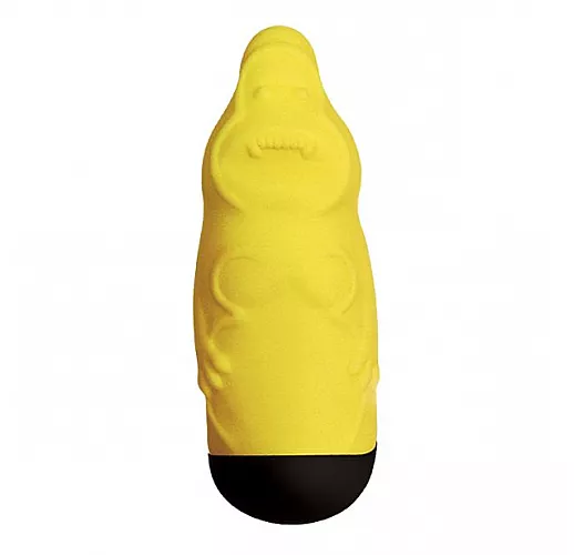 Жёлтый вибростимулятор Beat Up Vibes в форме кротика