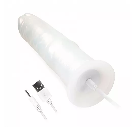 Светящийся вибратор Erowoman "Di-Light" с 10 режимами вибрации, 4 подсветки, пульт ДУ, USB - 20,5 см