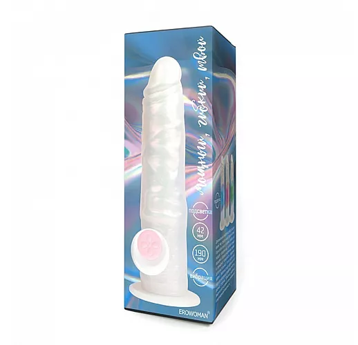 Светящийся вибратор Erowoman "Di-Light" с 10 режимами вибрации, 4 подсветки, пульт ДУ, USB - 20,5 см