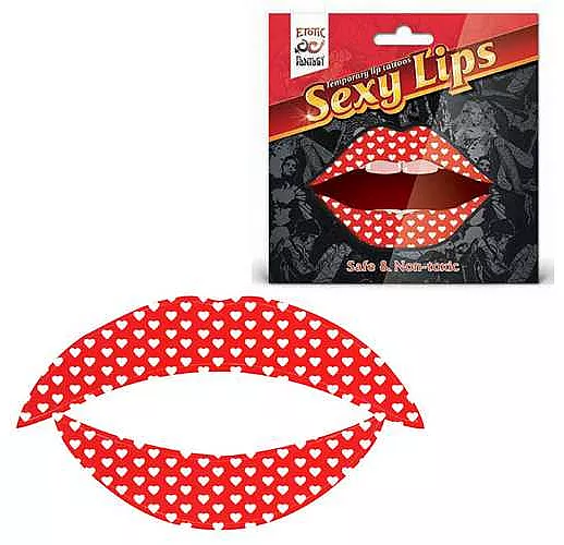 Lip Tattoo Белое сердце