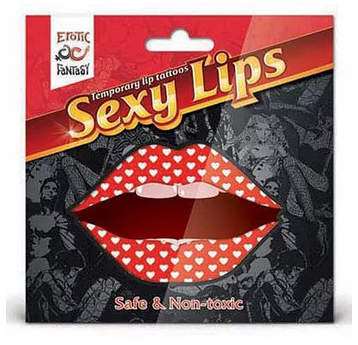 Lip Tattoo Белое сердце