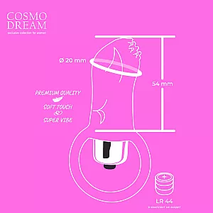 Нежно-розовый силиконовый вибростимулятор Cosmo Dream с «шипиками» для эрогенных зон - 5,4 см.