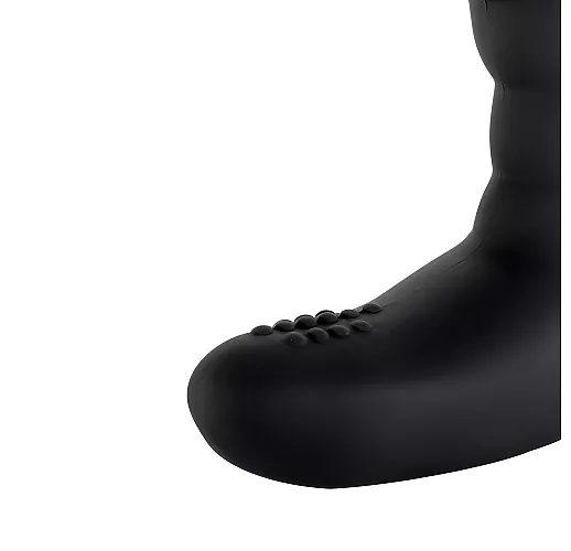 Классический силиконовый массажер простаты Wonder Touch Black с 7 режимами вибрации - 12 см.