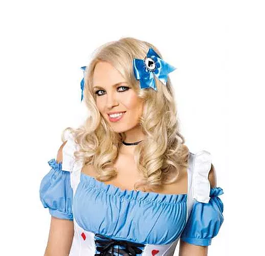 Заколка для волос со знаком пики голубой