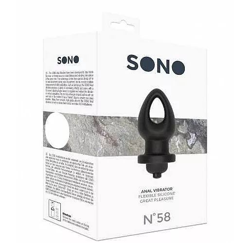 Анальный вибратор No.58 Anal Vibrator с отверстием - 8 см.