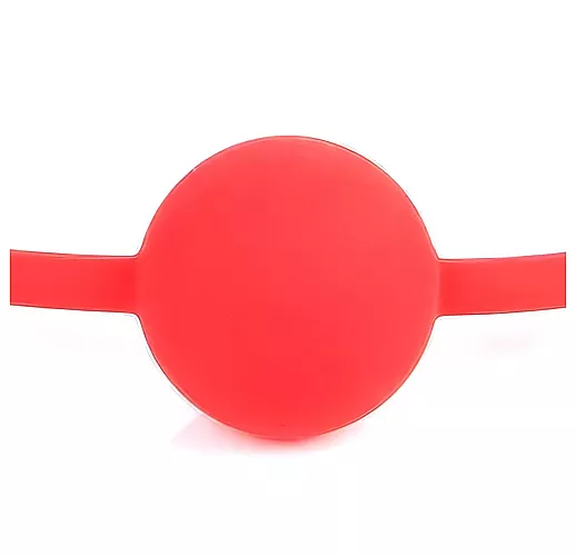 Красный силиконовый кляп-шар Notabu "BDSM Ball R." с металлическими клёпками и на регулируемом ремне Красный силиконовый кляп-шар Notabu "BDSM Ball R." с металлическими клёпками и на регулируемом ремне