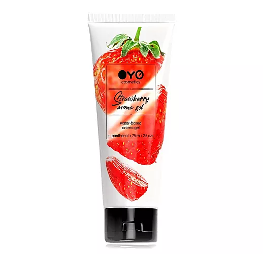 Ароматизированный лубрикант на водной основе Oyo "Strawberry Aroma Gel" c ароматом клубники - 75 мл.