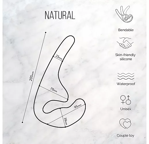 Фиолетовый силиконовый безремневой страпон Seduction Violet с клиторальным отростком - 20,5 см.