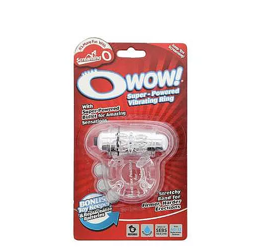 Прозрачное эрекционное виброкольцо OWOW CLEAR