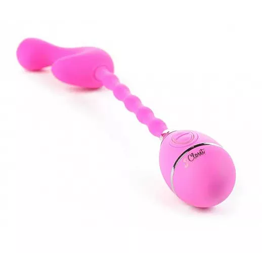 Розовый вибростимулятор на гибкой ручке THE CELINE GRIPPER