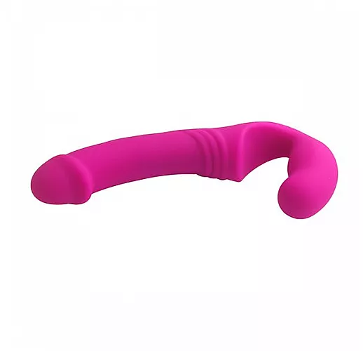 Розовый безремневой вибрострапон - 21,5 см.