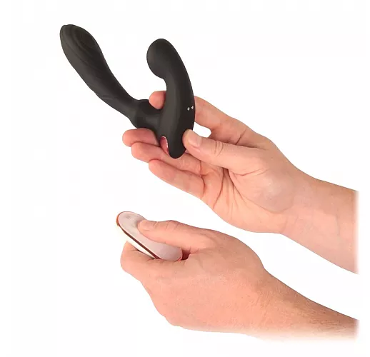 Вибромассажёр простаты SE "Pulse" с 9 режимами вибрации и пульсации, пульт ДУ, IPX6, USB - 14,5 см.