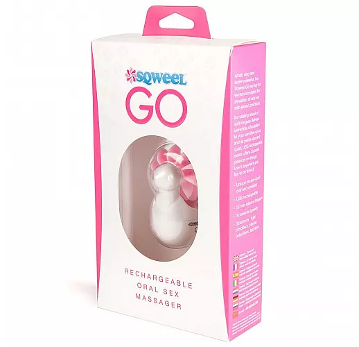 Белый клиторальный стимулятор Sqweel Go White