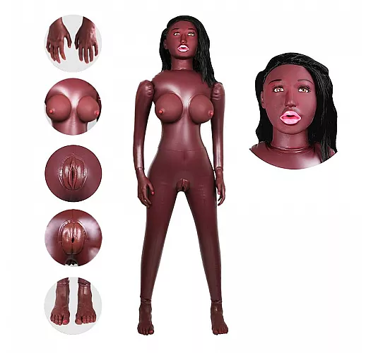 Секс-кукла Pretty Doll "Lionella" с вибрацией, 3 любовными отверстиями, ручками и ножками - 150 см.