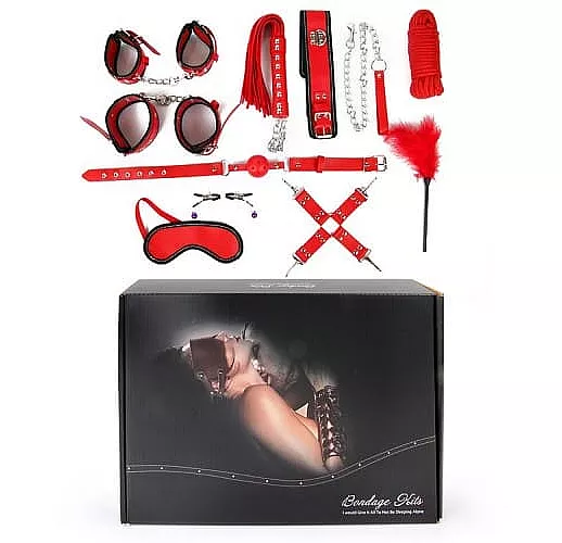 Красно-черный игровой комплект БДСМ