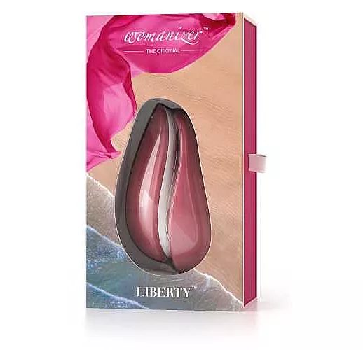 Розовый бесконтактный клиторальный стимулятор Womanizer Liberty