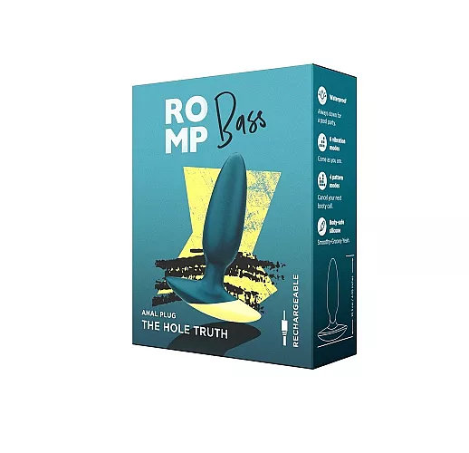 Анальная вибровтулка Womanizer Romp "Bass" 4 режима вибрации c 6 уровнями, IPX7, USB - 10,3 см.