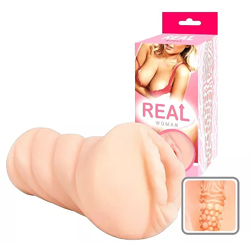 Большой ультра-реалистик мастурбатор Real Woman "Блондинка" с богатым внутренним рельефом
