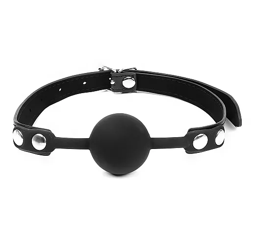 Cиликоновый кляп-шарик Notabu "Ball Gag Molten" чёрного цвета, на регулируемом ремешке Cиликоновый кляп-шарик Notabu "Ball Gag Molten" чёрного цвета, на регулируемом ремешке
