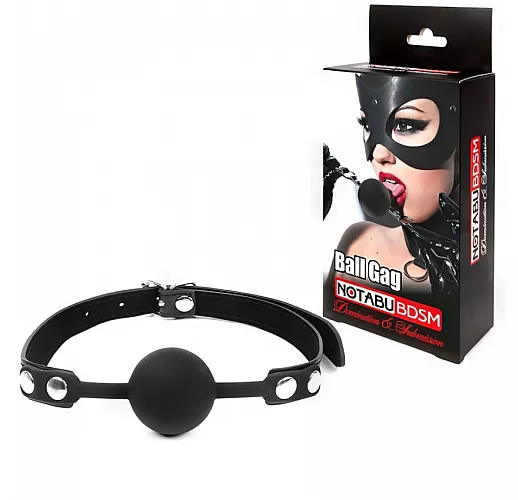 Cиликоновый кляп-шарик Notabu "Ball Gag Molten" чёрного цвета, на регулируемом ремешке Cиликоновый кляп-шарик Notabu "Ball Gag Molten" чёрного цвета, на регулируемом ремешке