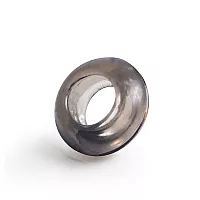 Большое эрекционное кольцо Sex Expert "Circle" из эластичного материала чёрного цвета