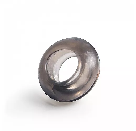 Большое эрекционное кольцо Sex Expert "Circle" из эластичного материала чёрного цвета