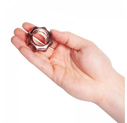 Большое эрекционное кольцо Sex Expert "Wye" из эластичного материала чёрного цвета