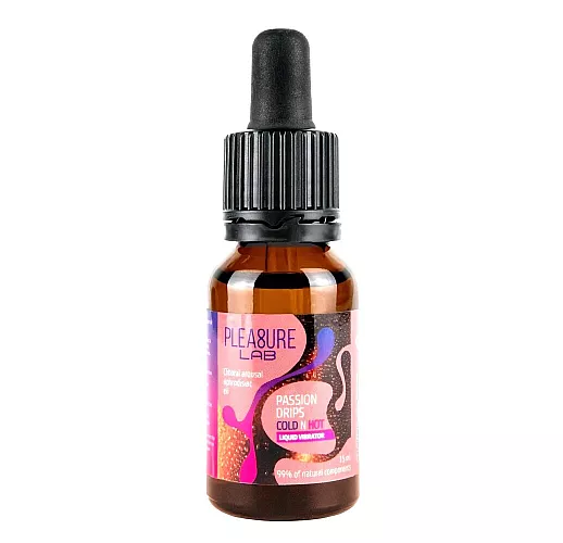 «Жидкий вибратор» с Афродизиаком P. L. Passion Drips "Cold & Hot" для усиления возбуждения - 15 мл.