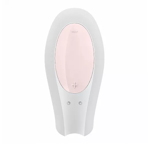 Белый вибратор для пар Satisfyer Double Joy с управлением через приложение