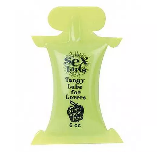 Вкусовой лубрикант с ароматом зеленого яблока Sex Tarts Lube - 6 мл.