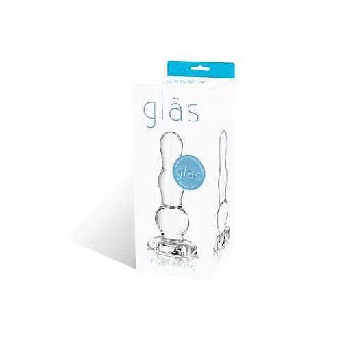 Анальный стимулятор-елочка из прозрачного стекла - 9 см.