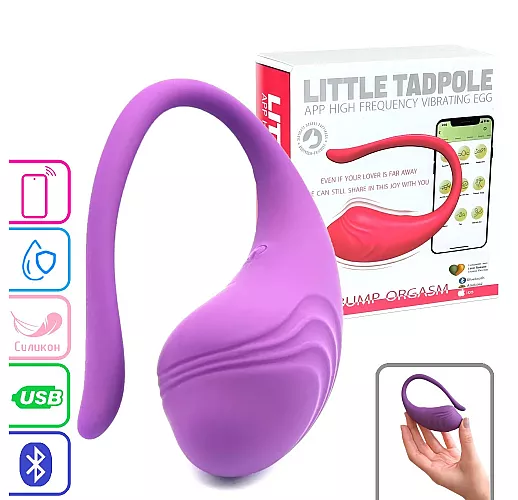 Интерактивное виброяйцо Secwell "Little Tadpol" с управлением со смартфона, IPX6, USB, Bluetooth/App