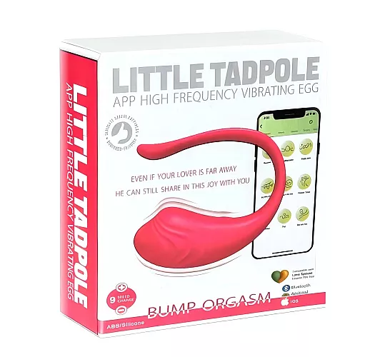 Интерактивное виброяйцо Secwell "Little Tadpol" с управлением со смартфона, IPX6, USB, Bluetooth/App