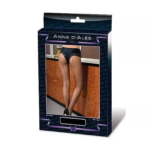 Колготки в сетку Candice со стрелками и доступом T3 черный