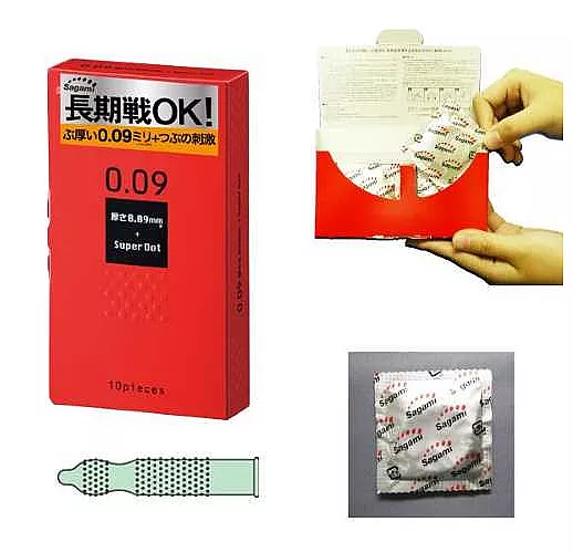 Презервативы Sagami Dots с точками - 10 шт.