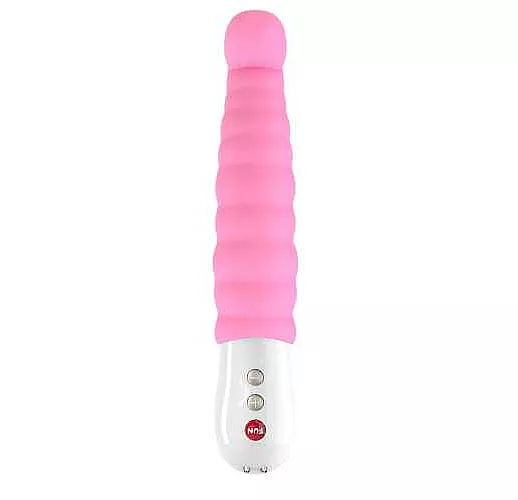 Водонепроницаемый нежно-розовый вибратор Patchy Paul G5 - 23 см.