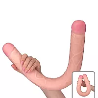 Большой двусторонний фаллоимитатор из киберкожи "NeoSkin" - 56,5 см.