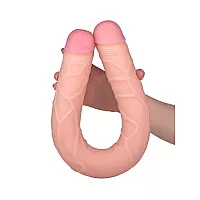 Большой двусторонний фаллоимитатор из киберкожи "NeoSkin" - 56,5 см.