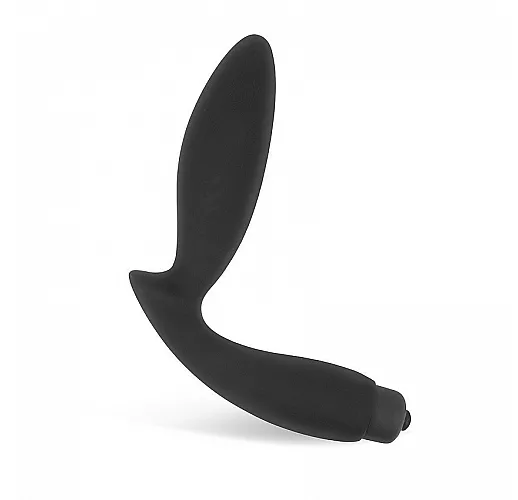 Универсальный чёрный вибромассажер простаты Sex Expert Vibe Pleasure из силикона - 8,5 см.