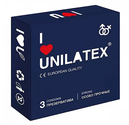 Ультрапрочные презервативы Unilatex Extra Strong - 3 шт. Ультрапрочные презервативы Unilatex Extra Strong - 3 шт.