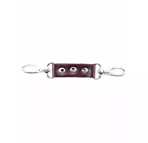 Короткий соединитель цвета бордо Lady's Arsenal из натуральной кожи